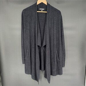 Barefoot Dreams CozyChic Lite Island Wrap S/M Black Soft Cardigan Loungewear